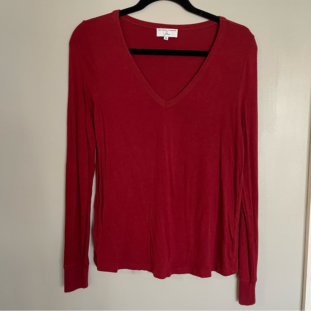 J Crew Long Sleeve V Neck Top